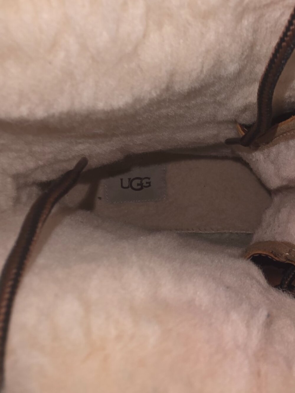 UGG Men’s Butte Leather Shearling Winter Boots Brown Size 13 Vibram Sole - Picture 3 of 6
